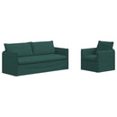 Sofa Sæt 2 pcs Mørkegrøn 196 x 82 x 85 cm Stof