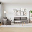 Sofa Sæt 2 pcs Gråbrun 196 x 82 x 85 cm Stof
