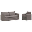 Sofa Sæt 2 pcs Gråbrun 196 x 82 x 85 cm Stof