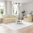 Sofa Sæt 2 pcs Cremefarvet 196 x 82 x 85 cm Stof