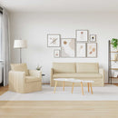 Sofa Sæt 2 pcs Cremefarvet 196 x 82 x 85 cm Stof