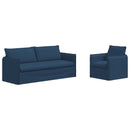 Sofa Sæt 2 pcs Blå 196 x 82 x 85 cm Stof