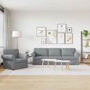 Sofa Sæt 2 pcs Lysegrå 245 x 82 x 80 cm Stof