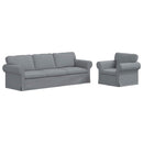 Sofa Sæt 2 pcs Lysegrå 245 x 82 x 80 cm Stof