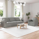 Sofa Sæt 2 pcs Lysegrå 228 x 78 x 80 cm Fløjl