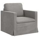 Sofa Sæt 2 pcs Lysegrå 228 x 78 x 80 cm Fløjl