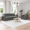 Sofa Sæt 2 pcs Mørkegrå 228 x 78 x 80 cm Fløjl