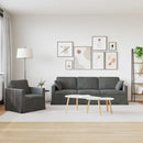 Sofa Sæt 2 pcs Mørkegrå 228 x 78 x 80 cm Fløjl