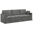 Sofa Sæt 2 pcs Mørkegrå 228 x 78 x 80 cm Fløjl