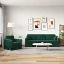 Sofa Sæt 2 pcs Mørkegrøn 228 x 78 x 80 cm Fløjl