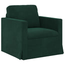 Sofa Sæt 2 pcs Mørkegrøn 228 x 78 x 80 cm Fløjl
