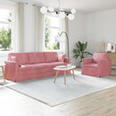 Sofa Sæt 2 pcs Lyserød 228 x 78 x 80 cm Fløjl