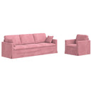 Sofa Sæt 2 pcs Lyserød 228 x 78 x 80 cm Fløjl