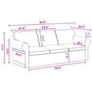 Sofa Mørkegrå 215 x 82 x 80 cm Stof