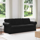 Sofa Sort 215 x 82 x 80 cm Stof