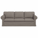Sofa Gråbrun 215 x 82 x 80 cm Stof