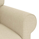 Sofa Creme 215 x 82 x 80 cm Stof
