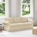 Sofa Creme 215 x 82 x 80 cm Stof