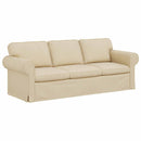 Sofa Creme 215 x 82 x 80 cm Stof