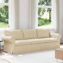 Sofa Creme 245 x 82 x 80 cm Stof