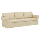 Sofa Creme 245 x 82 x 80 cm Stof