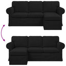 Sofa Sort 195 x 138 x 80 cm Stof