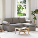 Sofa Gråbrun 195 x 138 x 80 cm Stof