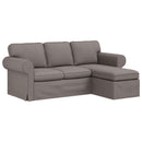 Sofa Gråbrun 195 x 138 x 80 cm Stof