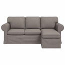 Sofa Gråbrun 195 x 138 x 80 cm Stof