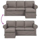 Sofa Gråbrun 195 x 138 x 80 cm Stof