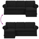 Sofa Sort 215 x 138 x 80 cm Stof
