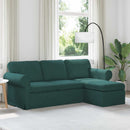 Sofa Mørkegrøn 215 x 138 x 80 cm Stof