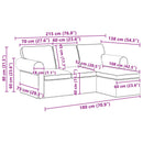 Sofa Mørkegrøn 215 x 138 x 80 cm Stof
