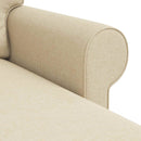Sofa Creme 215 x 138 x 80 cm Stof
