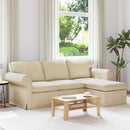 Sofa Creme 215 x 138 x 80 cm Stof
