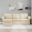 Sofa Creme 215 x 138 x 80 cm Stof