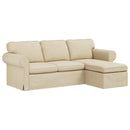 Sofa Creme 215 x 138 x 80 cm Stof