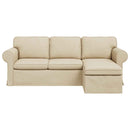 Sofa Creme 215 x 138 x 80 cm Stof