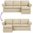 Sofa Creme 215 x 138 x 80 cm Stof