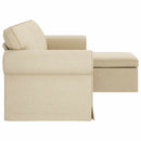Sofa Creme 215 x 138 x 80 cm Stof