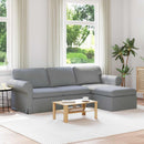 Sofa Lysegrå 245 x 138 x 80 cm Stof