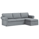 Sofa Lysegrå 245 x 138 x 80 cm Stof