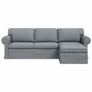 Sofa Lysegrå 245 x 138 x 80 cm Stof