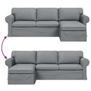 Sofa Lysegrå 245 x 138 x 80 cm Stof