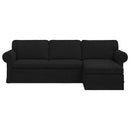 Sofa Sort 245 x 138 x 80 cm Stof