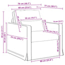 Sofa Creme 78 x 78 x 80 cm Stof