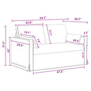 Sofa Mørkegrå 139 x 78 x 80 cm Stof