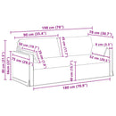 Sofa Mørkegrå 158 x 78 x 80 cm Stof