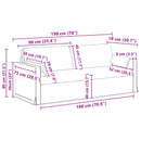 Sofa Mørkegrå 198 x 78 x 80 cm Stof