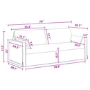 Sofa Mørkegrå 198 x 78 x 80 cm Stof